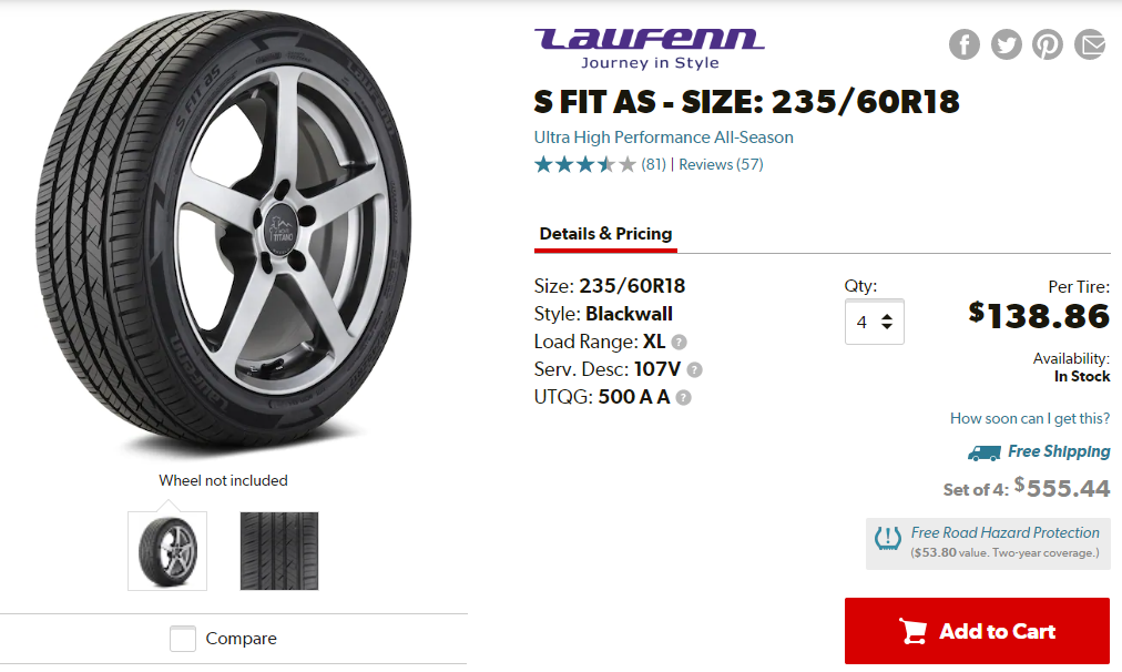 Best Tire for Honda Odyssey - The Top 5 Picks Laufenn